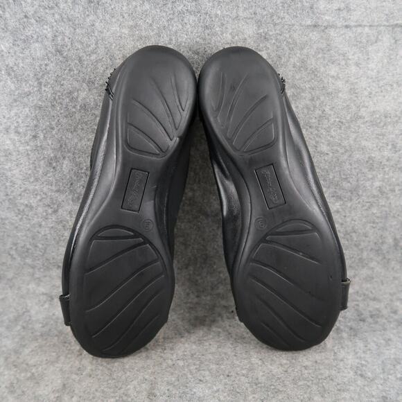 Faded Glory Shoes Womens 9 Ballet Flats Comfort Memory Foam Black Slip On Casual - Picture 10 of 12